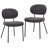 Modern Upholstered Dining Chair with Curved Back & Metal Legs (Set of 2)-119789741-119789742