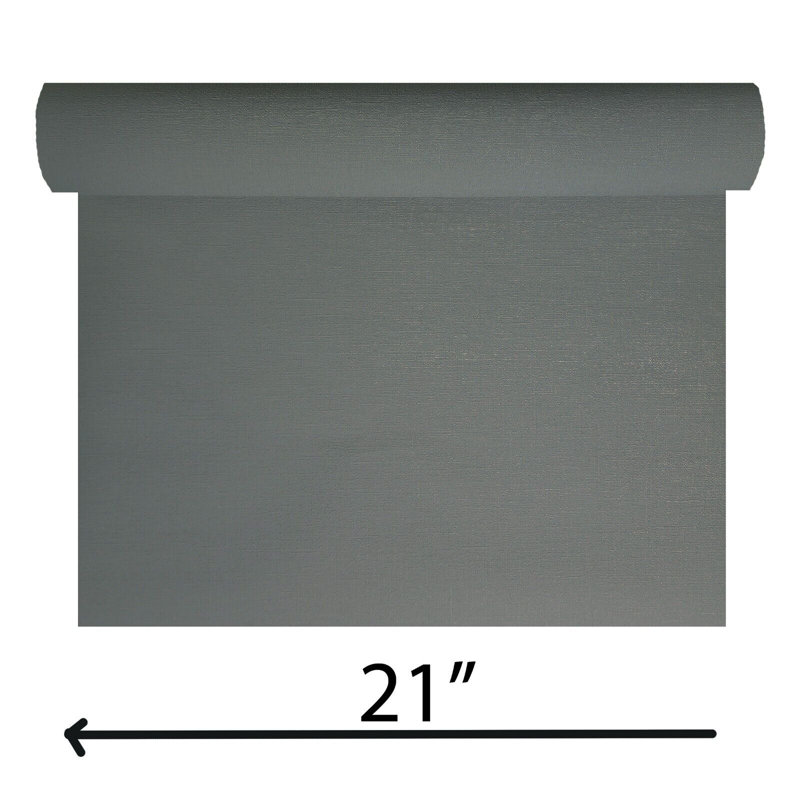 Gray Faux Fabric Textured Modern Plain Contemporary Wallpaper Roll