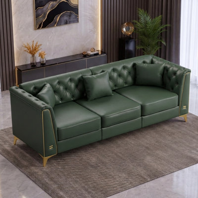 Canapé modulaire 81,5 po Chesterfield