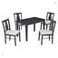 Ensemble de table de salle à manger 5 pièces avec 4 chaises rembourrées