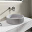 15'' Concrete Vessel Round Modern Gray Bathroom Sink