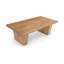 Table basse Kris, pieds rectangulaires effilés, brun clair, 55 po