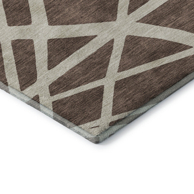 Premium Machine Washable Cossette AMF1040 Geometric Rug, Rectangle 9' x 12'