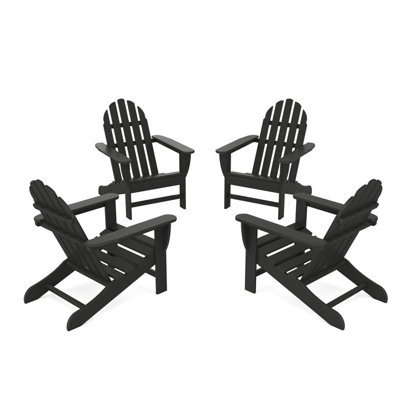 Ensemble de conversation classique Adirondack POLYWOOD, Noir