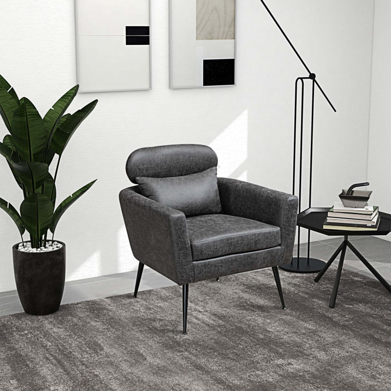 Fauteuil Janel, Suède gris clair Valley