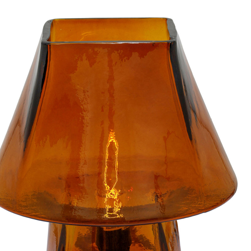 Mini lampe en verre Luca Smokey, Brun