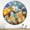 Paysage urbain de gratte-ciel dans la ville moderne II - Horloge murale moderne