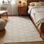 Soft Flannel Large Rug Anti-Slip Backing Checkered Brown Beige Pattern Design Absorbent Floor Carpet for Home Bedroom Living Room Bathroom Decor-872587872