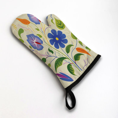 Colour Petals Oven Mitt Cotton Twill