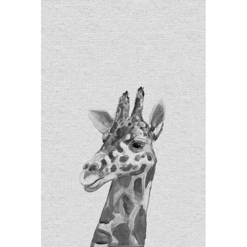 Friendly Giraffe III - Wrapped Canvas Painting, 61 cm H x 41 cm W x 4 cm D