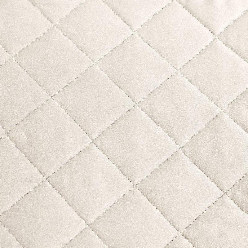 Ensemble de courtepointe en microfibre diamant réversible - Basics by Wayfair ™, Lait de coco