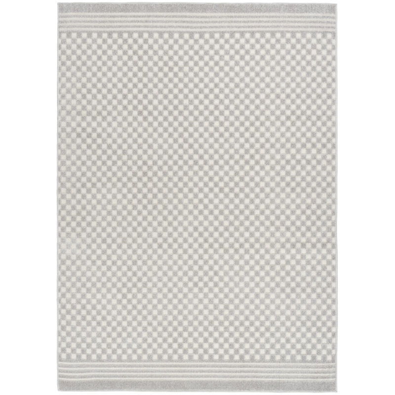 Tapis géométrique gris 7 pi x 9 pi