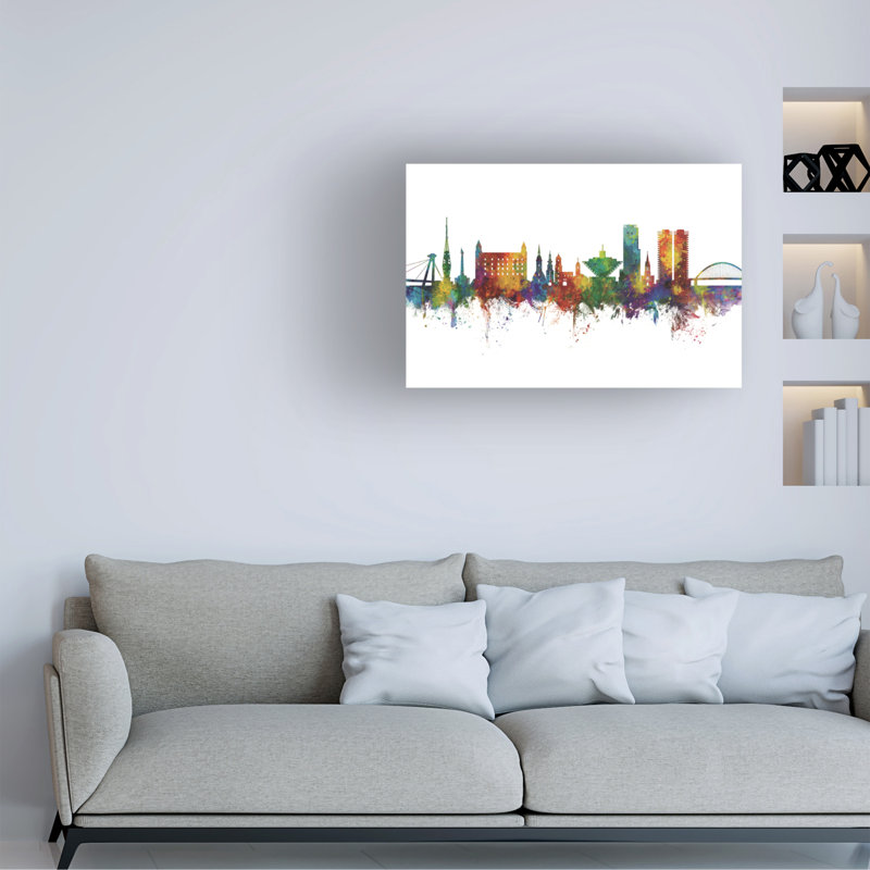 Art sur toile par Michael Tompsett, H 12 po x l 19 po x P 2 po