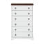 Commode de rangement pour chambre à coucher 6 tiroirs - Qualité, bordures texturées, facile à installer, couleur blanche 6 organisateurs spacieux, quincaillerie de qualité, glissement lisse