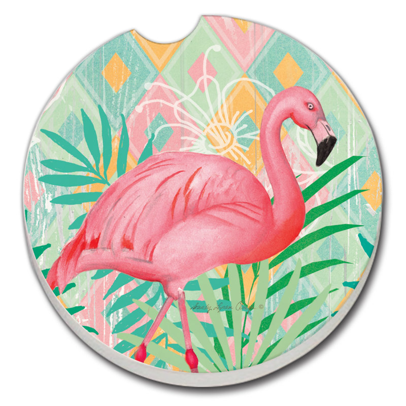 Stoneware Round 1 Piece Car Coaster