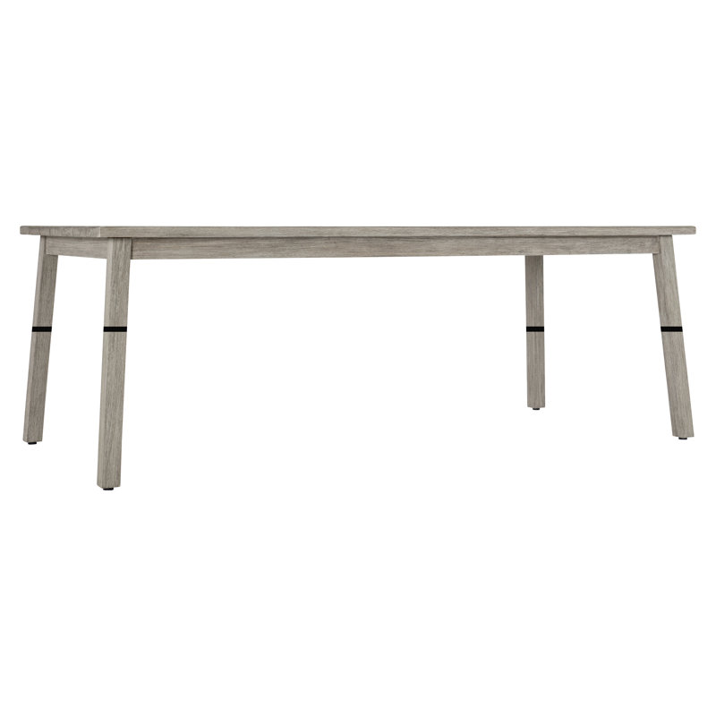 Antibes 86'' Gray Rectangular Teak Outdoor Dining Table