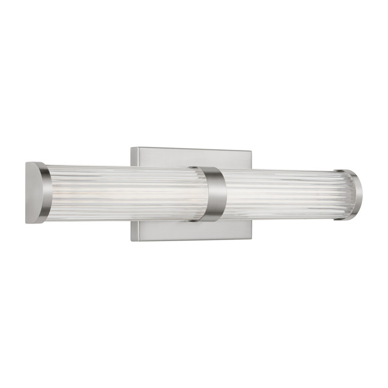  Lampe de coiffeuse DEL à intensité variable (1 lumière), Nickel brossé, 18 W, H 19 po x l 4,8 po x P 2,8 po