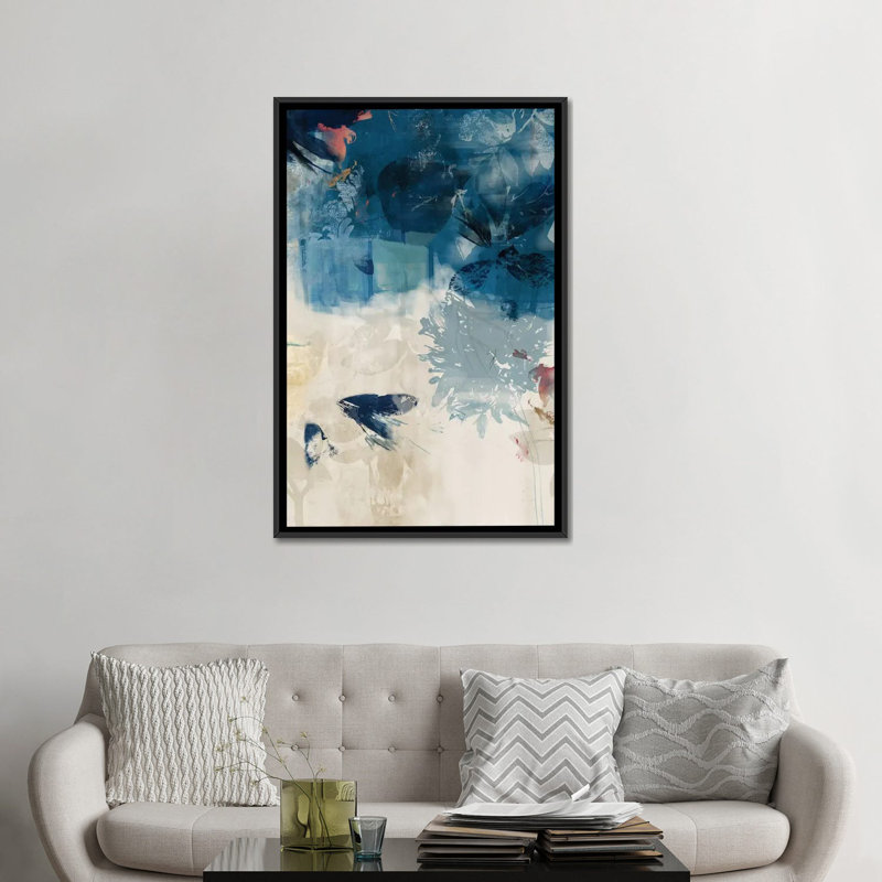 «Unquiet Stone III», impression sur toile, H 26 po x l 18 po x P 1,5 po, Toile avec cadre noir, Pas de tapis
