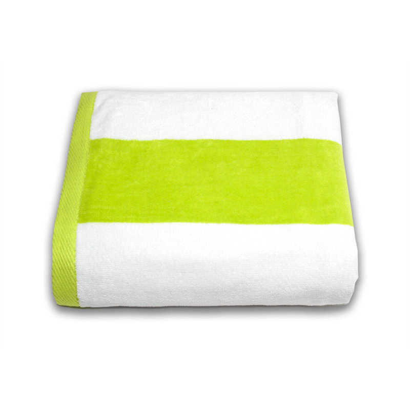 100% Cotton Midweight Beach Towel, Lime