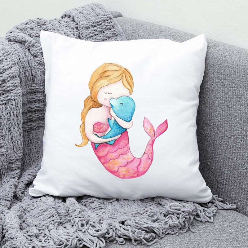 Nautical Sea Life_349 - Coussin décoratif avec coussin décoratif, H 16 po x l 16 po
