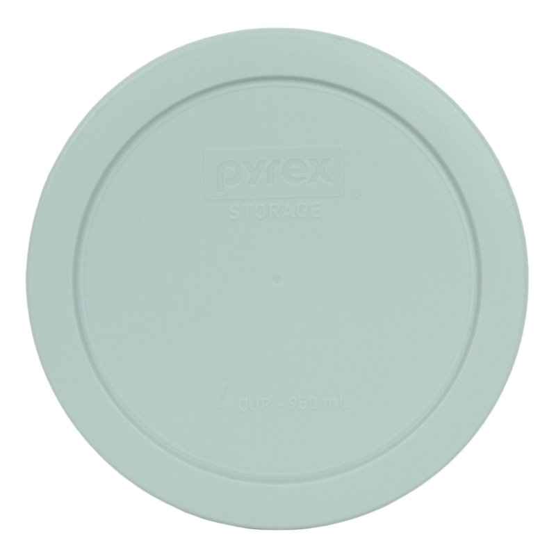 Pyrex (4) bols en verre de 4 tasses et (4) couvercles de 4 tasses, Turquoise trouble