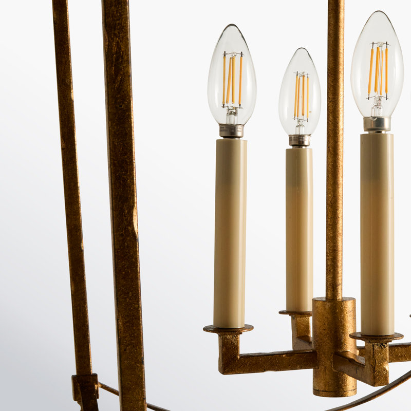 Olive 4-Light Chandelier, Antique Gild