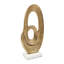 Sculpture abstraite tourbillonnant 4 po sur fond de marbre blanc-1882148096