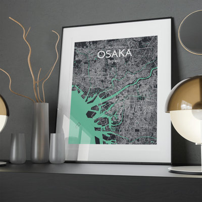 Osaka City Map In Dream - No Frame Print