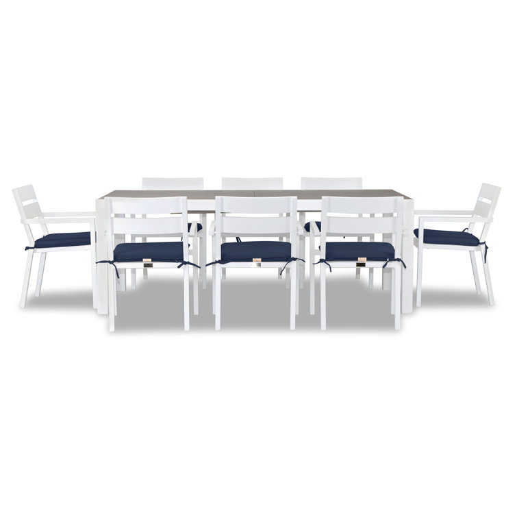 Vivant 82'' Rectangular 8 - Person Outdoor Dining Set with Sunbrella Cushions