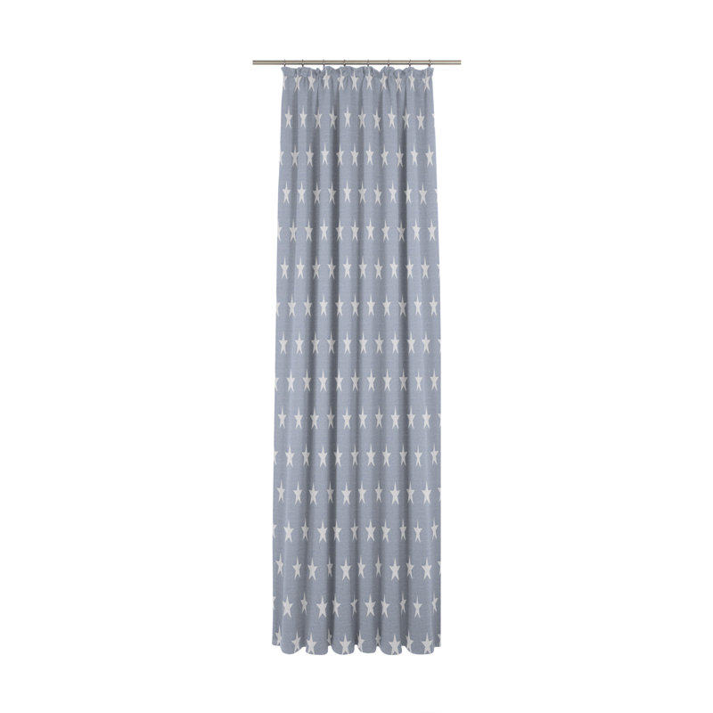 Marple Room Darkening Curtain Single Panel, Blue, 135 W x 245 D cm