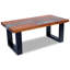 Multicolore, table basse rectangulaire entièrement fabriquée à la main, 39,4 po x 19,7 po x 15,8 po