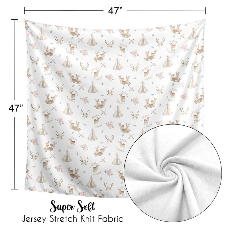 Cerf emmailloté floral