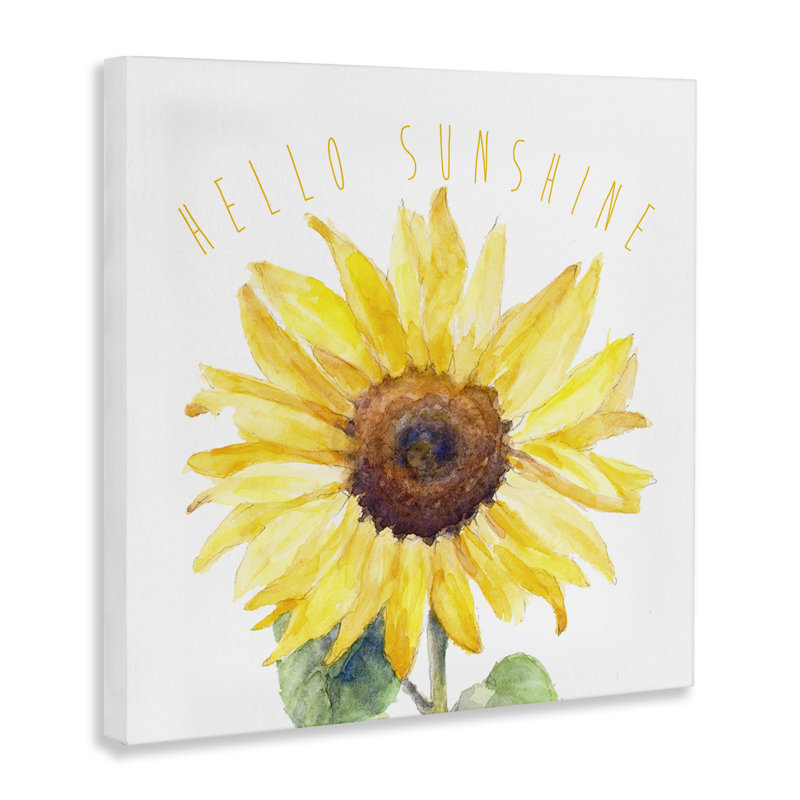 «Hello Sunshine Bloom», art mural sur toile par Lanie Loreth, H 30 po x l 30 po