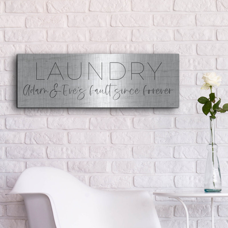 «Laundry - Adam and Eve's Fault Since Forever» par Lux + Me Designs, art mural, H 12 po x l 36 po