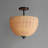 Christner Glass and Rattan Semi Flush Mount