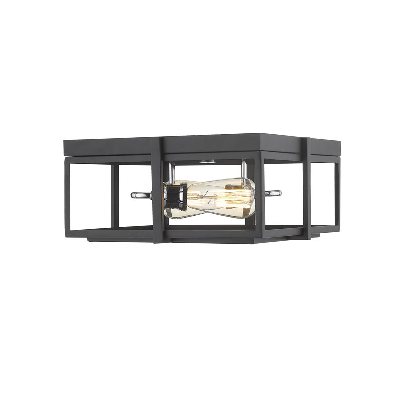 Vigue Flush Mount, Matte Black/Chrome