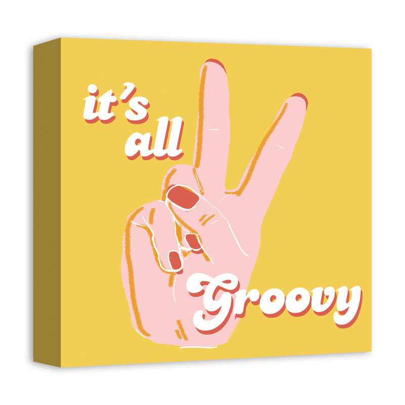 «All Groovy», reproduction sur toile, H 12 po x l 12 po x P 1,25 po