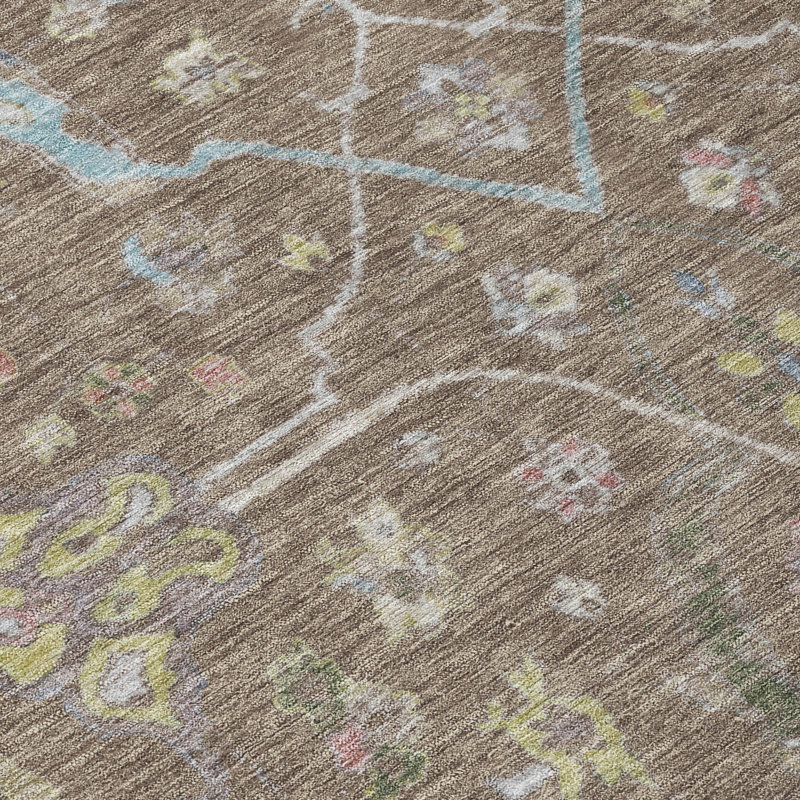 Machine Washable Indoor/Outdoor Kaczor ACN2233 Global Rug, Rectangle 10' x 14'