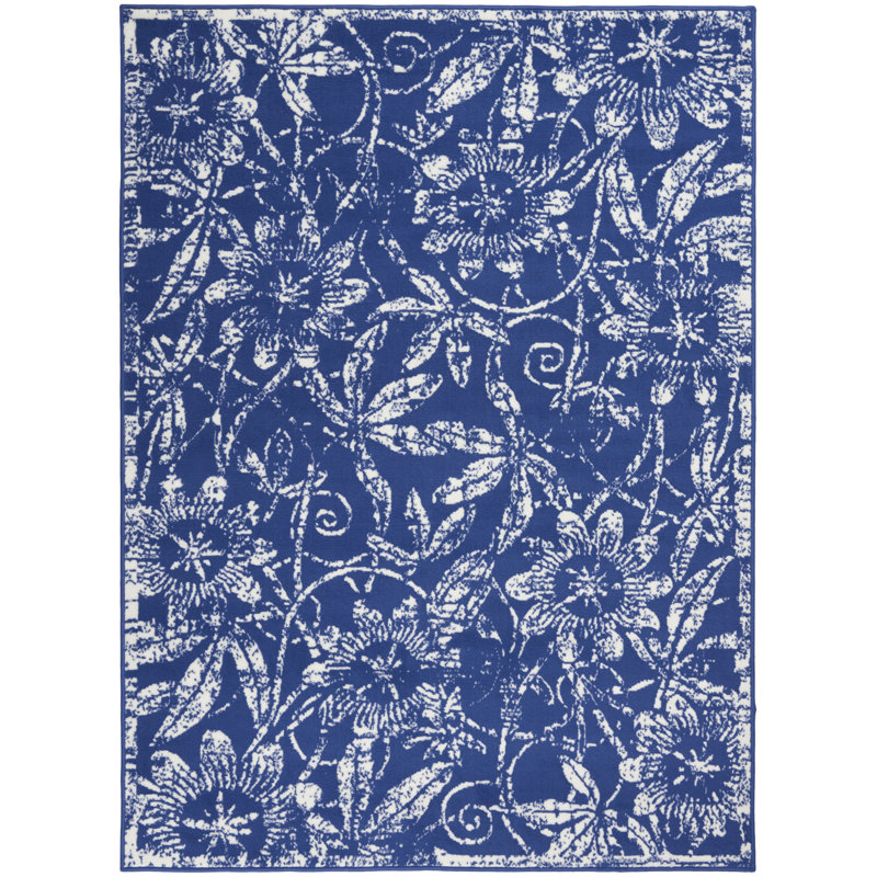 Floral Indoor Rug, Rectangle 6' x 9'