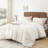 Fluffy Comforter Set 3 Pieces- All Seasons Heavy Faux Fur Comforter With Two Pillowcases-116802368-116802369