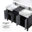 Ensemble de meuble-lavabo de 55 po Lexora Zilara en noir et gris avec robinet