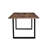 Durias Solid Wood Top Metal Base Dining Table