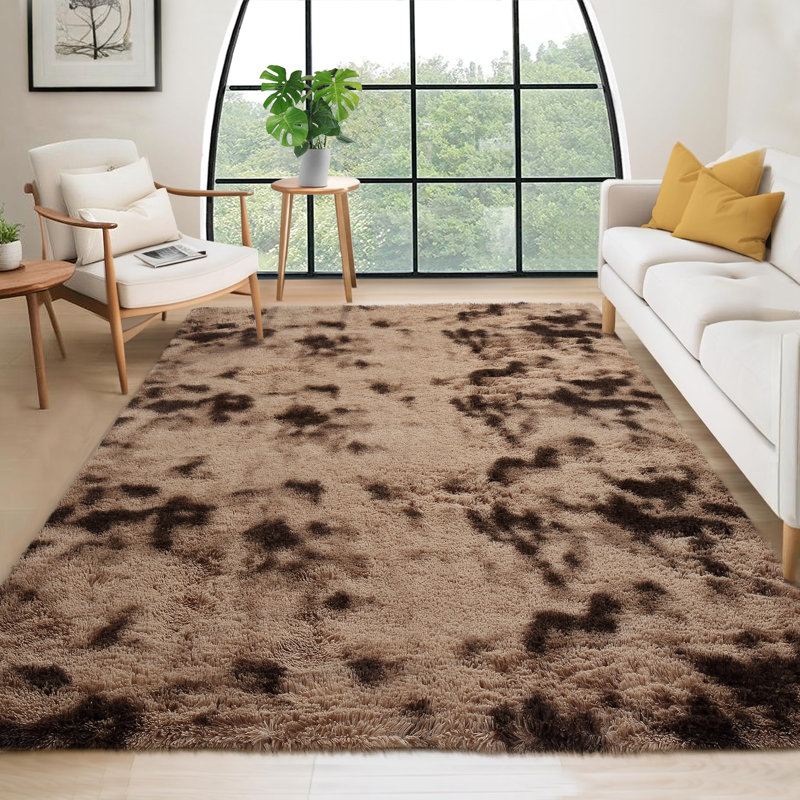 Shag Area Rugs Tie-Dyed Plush Fuzzy Rugs for Living Room, Ultra Soft Fluffy Furry Rugs for Bedroom, Indoor Carpet Nursery Rugs for Kids Room Home Decor