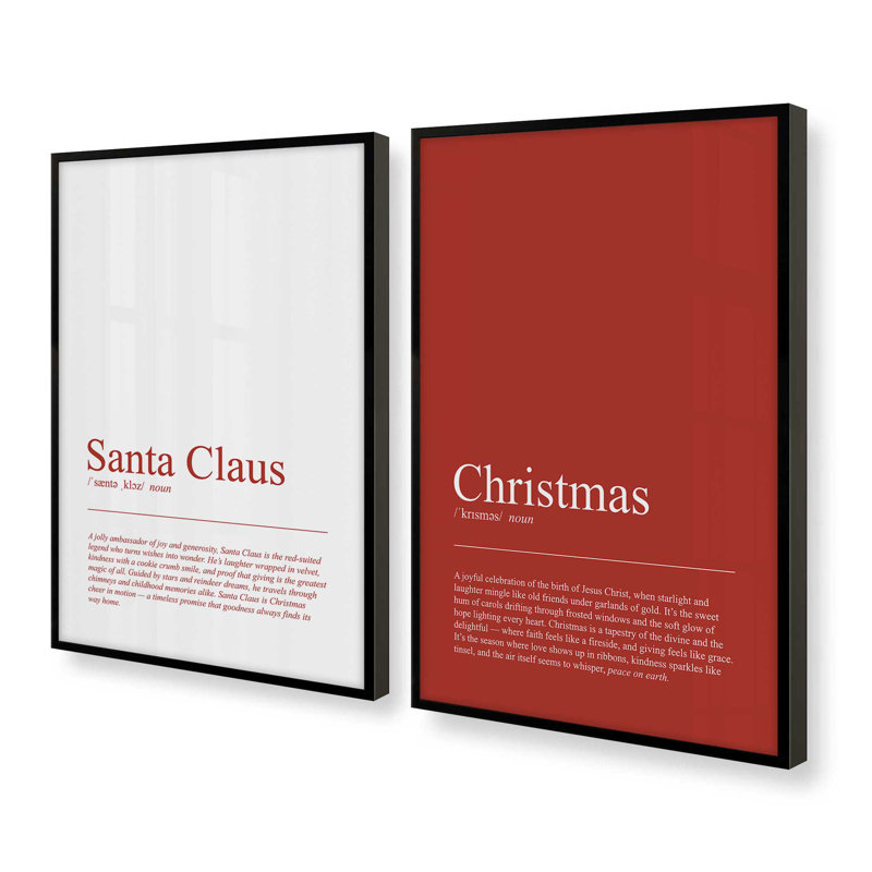 Spirit of Christmas, reproduction d'art, H 17,5 po x l 27 po, Noir satiné