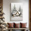 «Cottage of Frostlit Whisper», toile tendue avec châssis de qualité supérieure-281599516