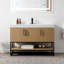 Ensemble de meuble-lavabo simple 48 po avec plateau en résine et chêne