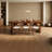 Modern Rectangular Arc Angle Solid Wood Dining Tables-1566489530