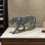 Modern Geometric Leopard Miniature Statue