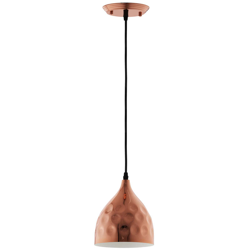 Dimple 1 - Light Single Dome Pendant, 7.5" H x 7" W x 6.5" D