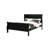 Comfortable Queen Size Solid Wood Panel Bed In Black, With Metal Drawer Glides And Bottoms For Bedroom Black French A Peaceful-24883613-24883608